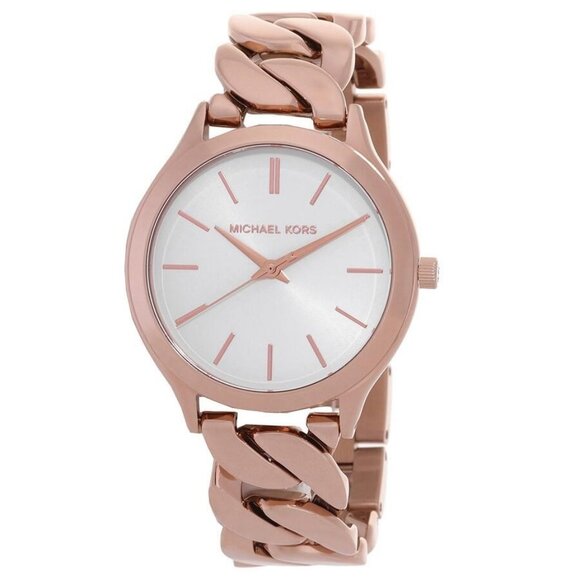 NWT Authentic Michael Kors Runway Quartz White Dial Women's Watch - Picture 1 of 3